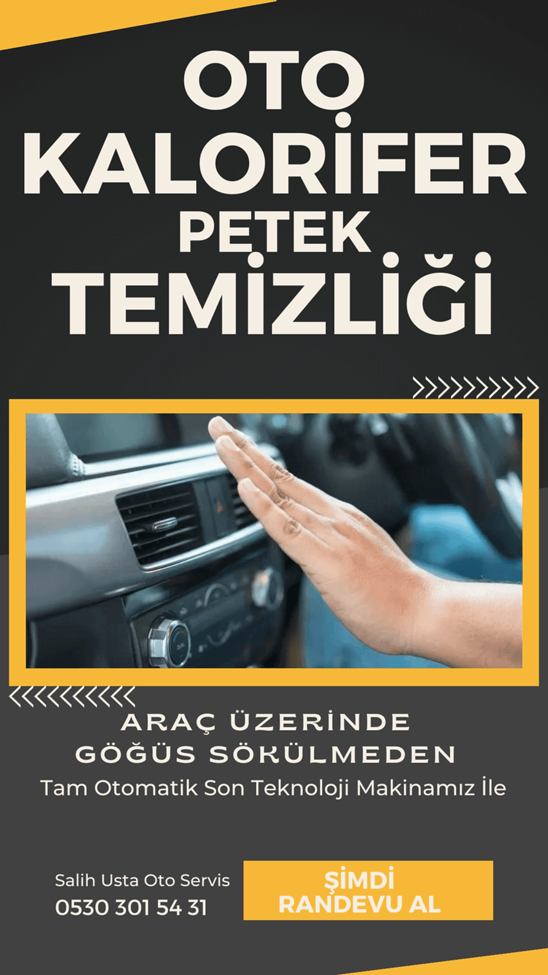 oto kalorife petek temizleme ankara salih usta